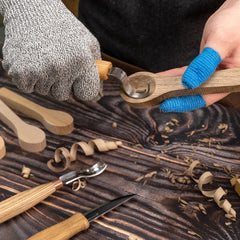 Spoon Carving Blanks Set (4 pcs) for Wood Carving – Mixed Wood (Basswood, Cherry, Mulberry, Walnut) – BB2