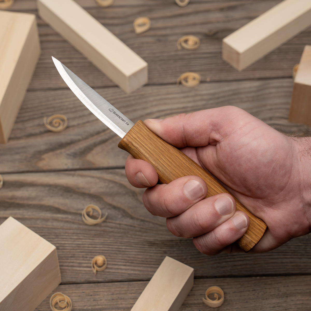 Sloyd Carving Knife with Leather Sheath