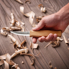 Sloyd Whittling Knife – Long Blade Wood Carving Knife for Roughing & Shaping Wood – C4