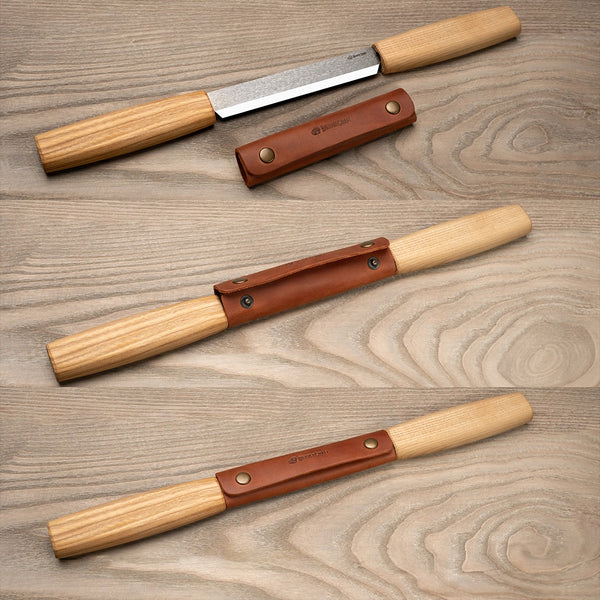 Drawknife with Leather Sheath