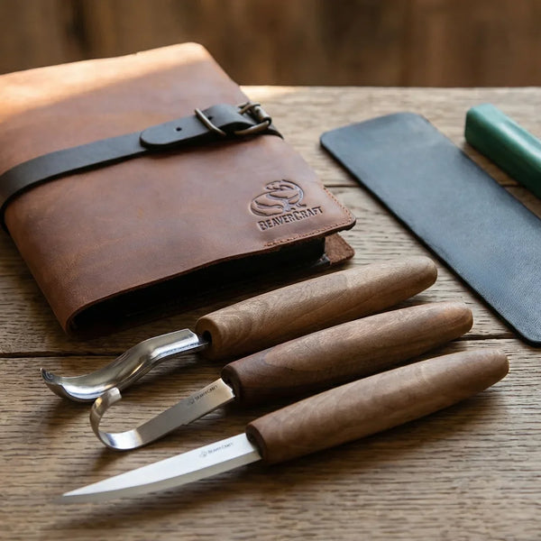 Premium Spoon & Kuksa Carving Set, 3 pcs