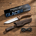 Bushcraft Knife Glacier – Carbon Steel, Leather Sheath
