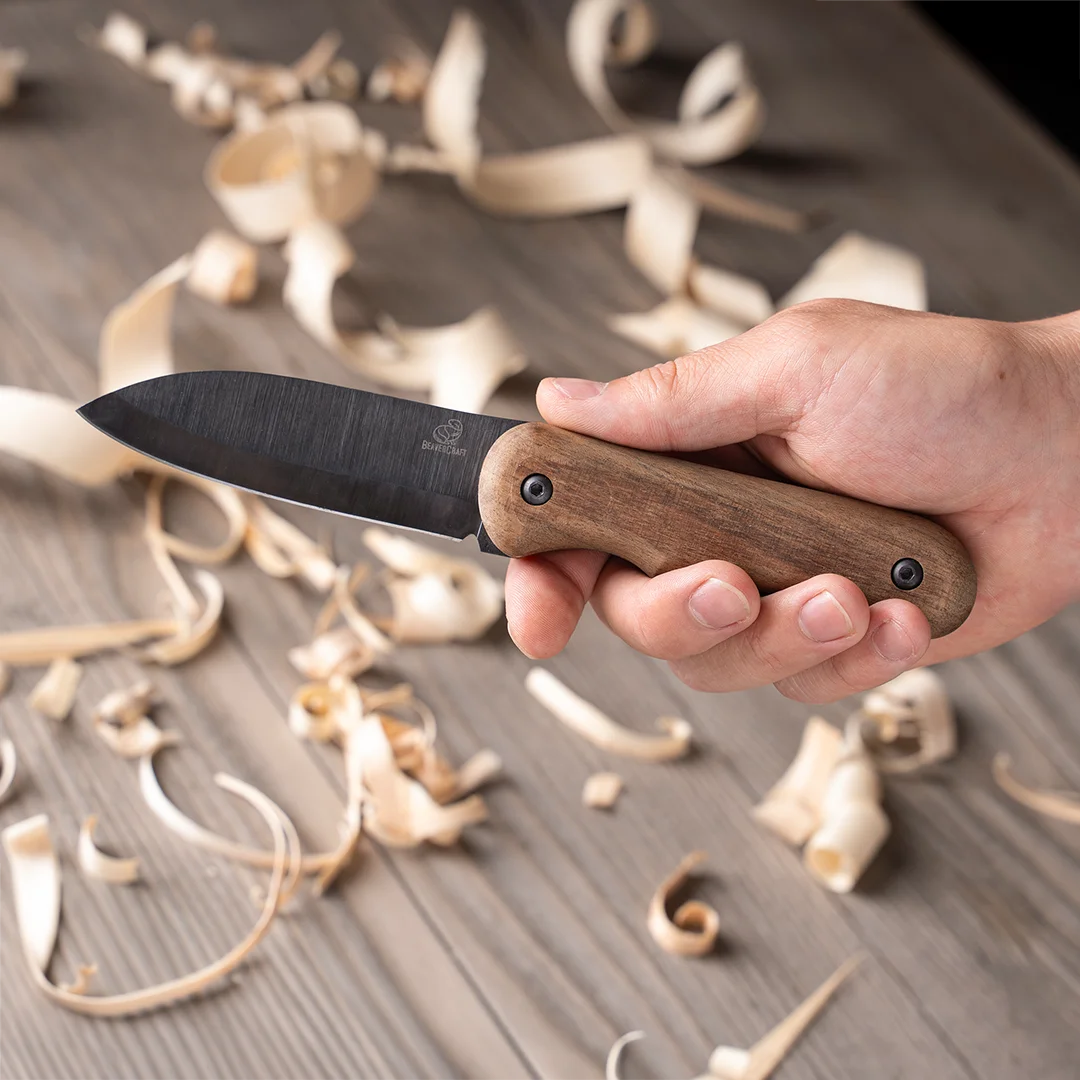 Compact Bushcraft Knife Shadow – Black Oxide, Sheath
