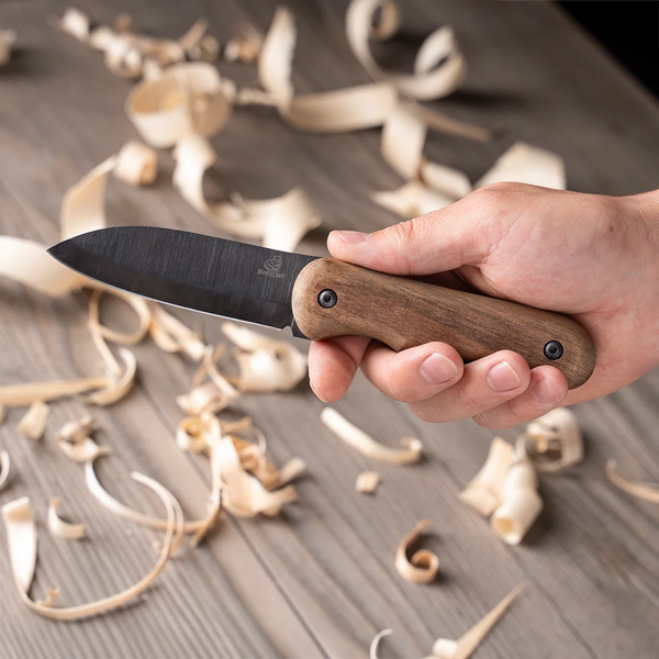 Compact Bushcraft Knife Shadow – Black Oxide, Sheath