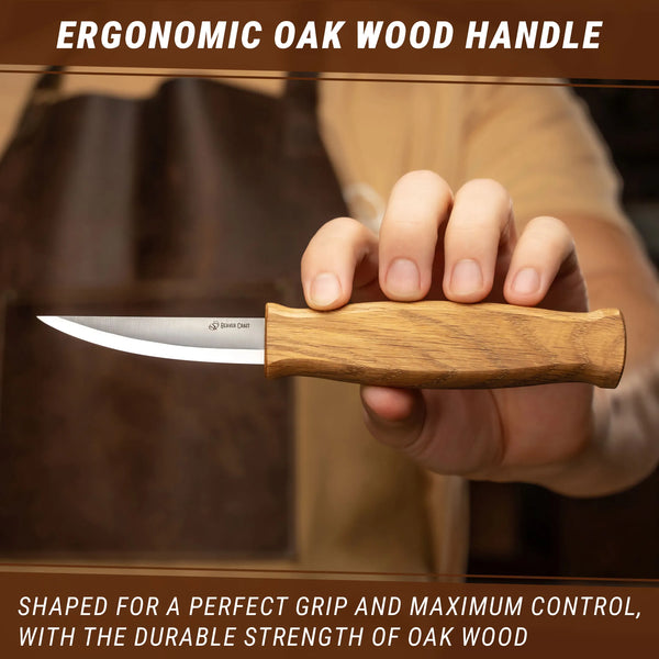 Sloyd Carving Knife with Leather Sheath
