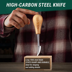 Bear Carving Kit – Complete Starter Whittling Kit for Beginners, Kids & Adults – DIY05