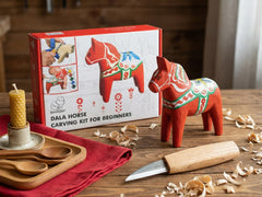 Dala Horse Carving Kit – Complete Starter Whittling Kit for Beginners, Kids & Adults – DIY02