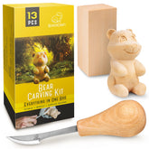 Bear Carving Kit – Complete Starter Whittling Kit for Beginners, Kids & Adults – DIY05