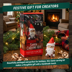 Santa Carving Kit – Complete Starter Whittling Kit for Beginners, Kids & Adults – DIY06