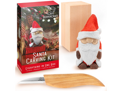 Santa Carving Kit – Complete Starter Whittling Kit for Beginners, Kids & Adults – DIY06