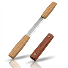 Drawknife for Woodworking – Carbon Steel Knife with Leather Sheath – DK2S