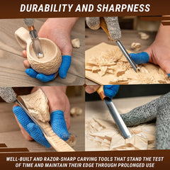 4-Piece Wood Carving Tool Set – Wood Carving Gouge Chisel Set in Tool Roll – SC01