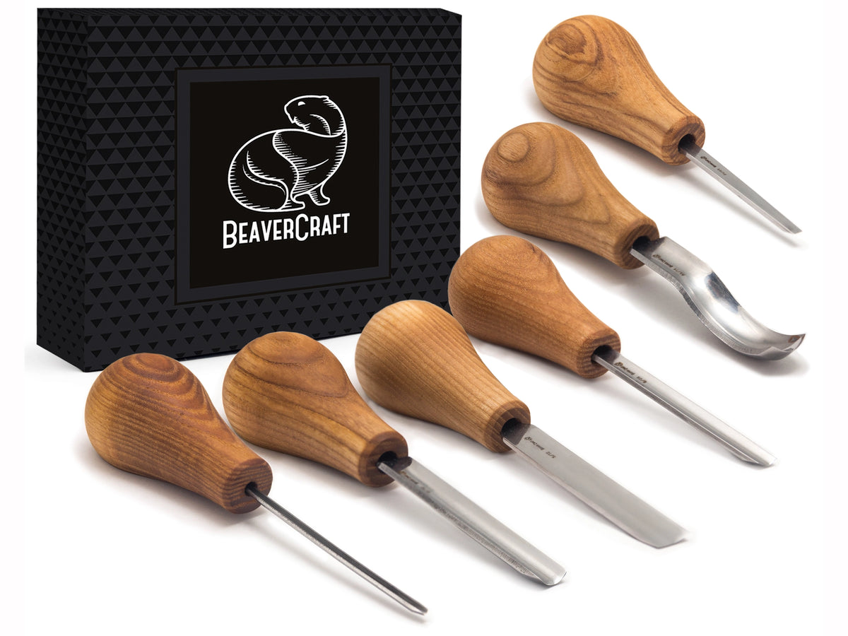 Palm Carving Tool Set in Gift Box, 6 pcs