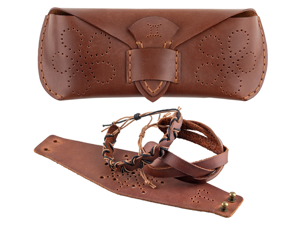 Leather Accessory Bundle – Bracelet & Case Kits