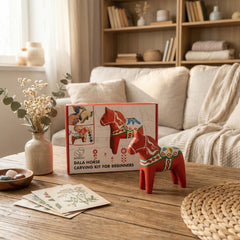 Dala Horse Carving Kit – Complete Starter Whittling Kit for Beginners, Kids & Adults – DIY02