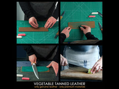 Leather Strop Kit for Knife Sharpening – Double-Sided Leather Strop with 3 Polishing Compounds – LS7P03