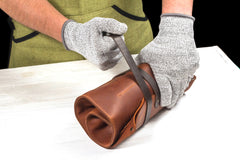 Leather Tool Storage Roll – 8-Slot Leather Roll-Up Tool Organizer – TR8X