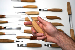 21-Piece Wood Carving Tool Set – Large Wood Carving Kit with Wood Blocks, Spoon Blanks & Tool Storage Rack – S68