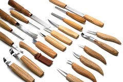 21-Piece Wood Carving Tool Set – Large Wood Carving Kit with Wood Blocks, Spoon Blanks & Tool Storage Rack – S68