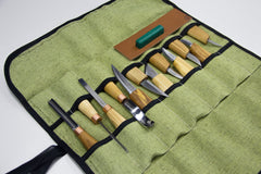 12-Piece Wood Carving Tool Set – Extended Wood Carving Set in Tool Roll – S50