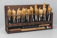 Left-Handed 20-Piece Wood Carving Tool Set – Large Wood Carving Kit with Basswood Blocks & Tool Storage Rack – S57L