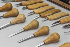 20-Piece Wood Carving Tool Set – Large Wood Carving Kit with Basswood Blocks & Tool Storage Rack – S57
