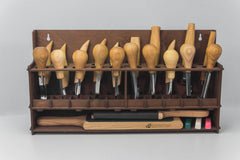 20-Piece Wood Carving Tool Set – Large Wood Carving Kit with Basswood Blocks & Tool Storage Rack – S57