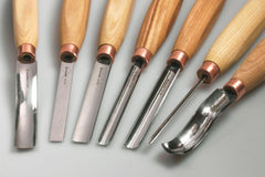 7-Piece Wood Carving Tool Set – Extended Wood Carving Gouge Chisel Set in Tool Roll – SC03