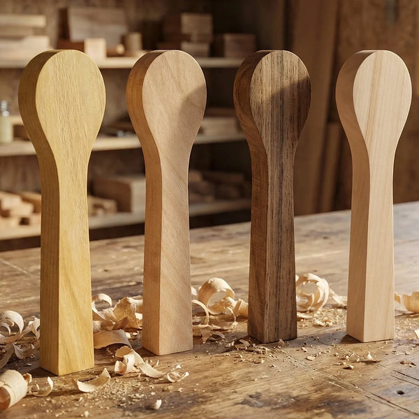 Spoon Carving Blank Set – Elm, Walnut, Maple & Alder, 4 pcs