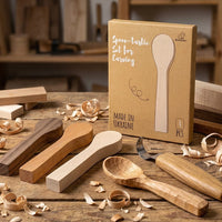 Spoon Carving Blank Set – Cherry, Mulberry, Walnut & Basswood, 4 pcs