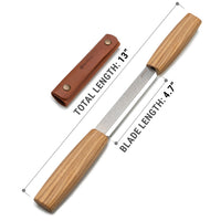 Drawknife with Leather Sheath