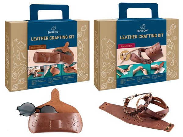 Leather Accessory Bundle – Bracelet & Case Kits