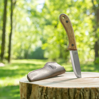 Bushcraft Knife Glacier – Carbon Steel, Leather Sheath