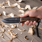 Bushcraft Knife Dusk – Black Oxide, Leather Sheath