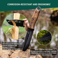 Bushcraft Knife Dusk – Black Oxide, Leather Sheath