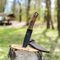 Bushcraft Knife Dusk – Black Oxide, Leather Sheath