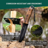 Bushcraft Knife Dusk with Ferro Rod & Sheath