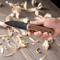Compact Bushcraft Knife Shadow – Black Oxide, Sheath