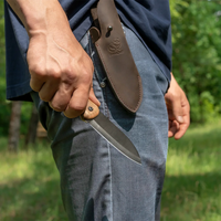 Compact Bushcraft Knife Shadow – Black Oxide, Sheath