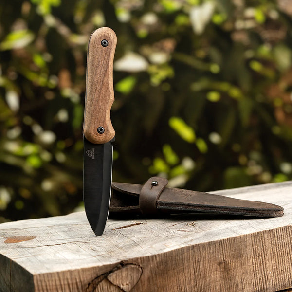 Compact Bushcraft Knife Shadow – Black Oxide, Sheath