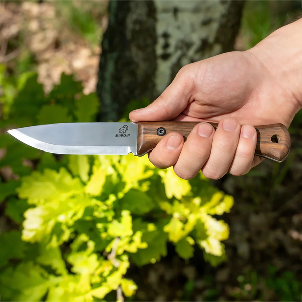 Bushcraft Knife Breeze – Carbon Steel, Leather Sheath