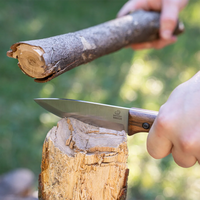 Bushcraft Knife Breeze – Carbon Steel, Leather Sheath