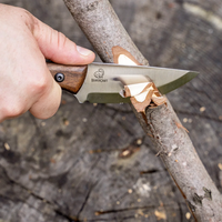 Bushcraft Knife Wild Harvest – Carbon Steel, Leather Sheath