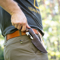 Bushcraft Knife Wild Harvest – Carbon Steel, Leather Sheath