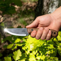 Bushcraft Knife Wild Harvest – Carbon Steel, Leather Sheath