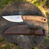 Bushcraft Knife Wild Harvest – Carbon Steel, Leather Sheath