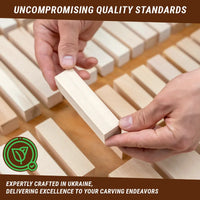 Basswood Carving Block Set, 12 pcs