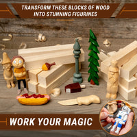 Basswood Carving Block Set, 16 pcs