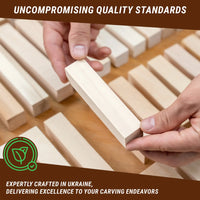 Basswood Carving Block Set, 18 pcs