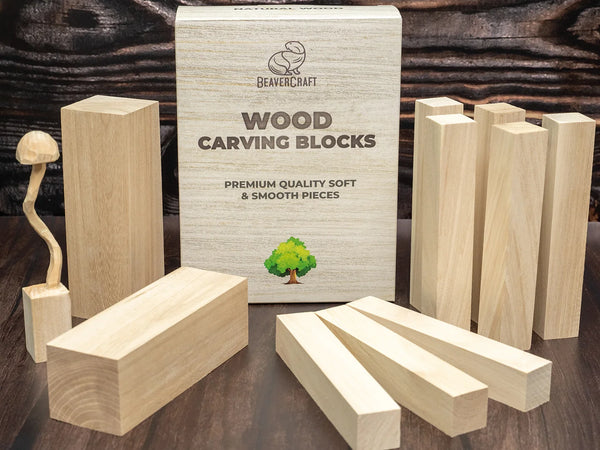 Elm Carving Block Set, 10 pcs